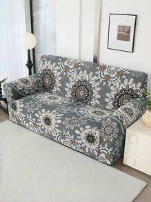 1pc European Style Printed Retro Light Luxury Sofa Cover With Elastic All Inclusive Sofa Cover Made Of Polyester Fiber, Suitable For All Seasons, Simple And Modern