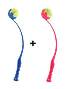 1 Pc Dog Ball Launcher Set(Ball-Throwing Stick),Pet Supplies Durable Plastic Fetch Stick, Interactive Toy For Dog Training And Exercise Dog Toy Set, Comfort Grip Suitable For Outdoor Use Fun With Dogs Easy To Pick Up And Throw For Pet Training & Fun!