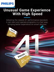 PHILIPS Cartes mémoire haute performance PHILIPS, puces de haute qualité, fonctionnement stable, compatibles avec divers produits électroniques, répondant aux besoins d'enregistrement d'images haute définition et de stockage de données, simples d'utilisation, plug and play!