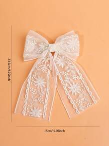 1 PC Set Of Solid Color Double-Layer Lace Ribbon Elastic Hair Clips, Extra Large And Wide Claw Clips Hair Claws Hair Barrettes