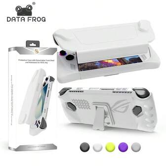  DATA FROG 保护壳 适用于 Rog Ally 控制台 防震 TPU 外壳 带支架 游戏配件 适用于华硕 ROG Ally