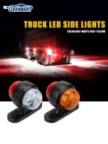 GLANBERT 4pcs Red + White/Yellow Dual-Color LED Car Lights, Truck Dual-Color Waist Lights, Dual-Color Exterior Decorative Lights, Suitable For Sedan, Truck And Off-Road Vehicle Mini Lights - Multicolor - View 6