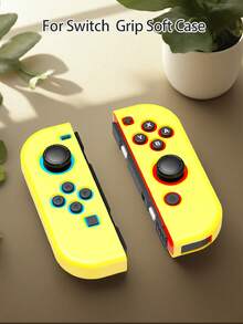 兼容 、TPU 软壳、Switch 保护套、兼容 Switch NS/Switch OLED、通用控制器保护套、多种颜色组合可选、Switch 游戏配件、游戏控制器配件、粉色、防摔、防滑、防刮 - 彩色 - 查看 25