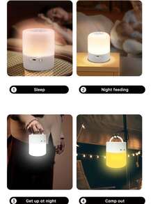 QUIGO Cozy Mini Night Light, Bedside Lamp For Bedrooms, Soft Glowing Illumination, Energy Efficient LED Night Light, Innovative Desk Accent Lamp, Warming Atmosphere Lamp, Comforting Bedside Lamp, Bedroom Decorative Lamp. - Night Light - View 6