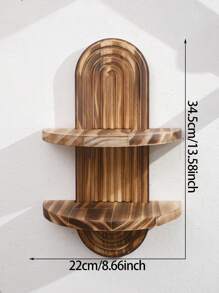 قطعة واحدة من الرفوف الجدارية الخشبية الهندسية بتصميم قوس الحضارة البوهيمية، رف عائم خشبي عصري منتصف القرن، تصميم قوس لديكور الجدران، رف عائم للكتب في غرفة المعيشة والحمام والنوم والفصل والمكتب والحضانة، ديكورات غرفة طبيعية وديكورات حديقة وديكورات حفل الزفاف وديكورات المنزل