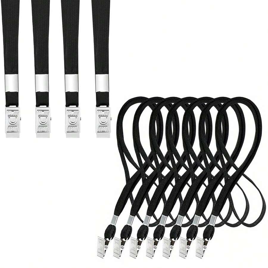 Lanyards Bulk, 10/25/50/100/150 Pack Badge Lanyards With Clip For ID Holder Badges Neck Flat Lanyard With Badge Lanyard Bulldog Clip For School Office Team Workers Volunteers,School Supplies,Back To School - Multicolor - View 1