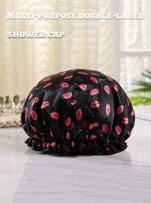 Bonnets de douche imperméables à double couche, bonnets de douche pour les femmes pour le bain, le shampooing et le maquillage. Bonnets de bain de haute qualité réutilisables et portables pour les voyages