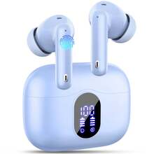 Ordtop Wireless Earbuds, Bluetooth Headphones 48H Playtime Ear Buds With LED Power Display, IPX7 Waterproof Bluetooth 5.4 Earphones In-Ear Earbuds With 4 Mic For Android IOS Cell Phone Laptop, Purple - Purple - View 2