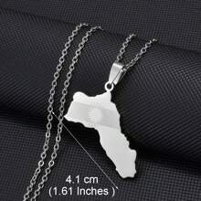 1 pièce Collier pendentif à gros charms de 5 cm, couleur argent/or, bijoux kurdes pour femmes et hommes