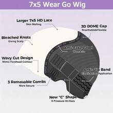 OQ Hair Wear & Go Glueless Wig Straight 7x5 HD Lace Front Lace Front Wigs Human Hair Wig Glueless Wear Go Wigs Pre Bleached Tiny Knots Wig 180% 18-30 Inch Pre Plucked & Pre Cut Human Hair Natural Color Hairline For Women Bonnet Glueless Human Hair Wig Free Shipping Pink Wig Makeup Accessories Halloween Human Hair Lace Wig Bridesmaid Gifts Halloween Decor Glitter Gloss Wigs Human Hair - SNatural - 查看 8