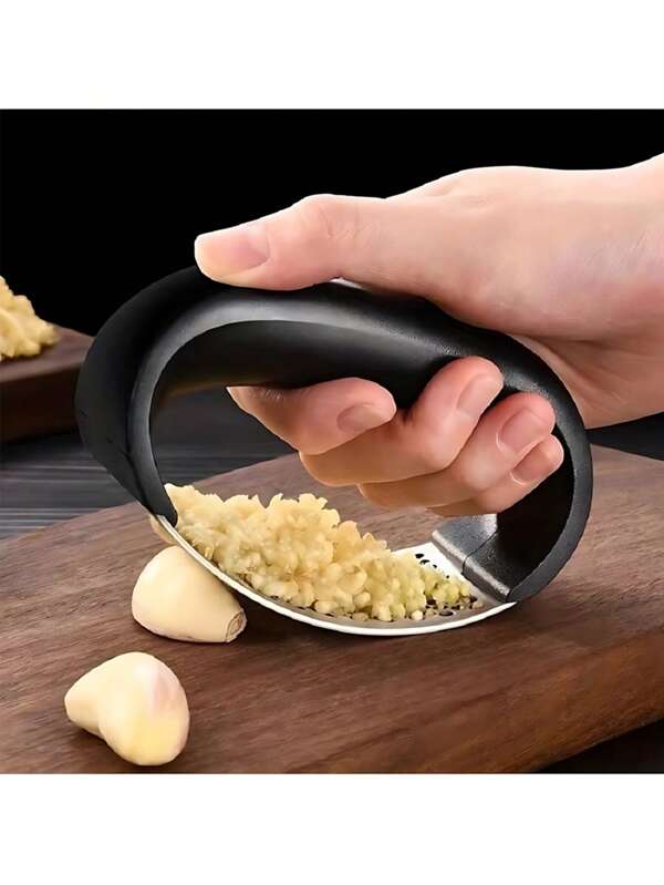 2pcs Stainless Steel Garlic Press, Manual Garlic Crusher, Multifunctional Kitchen Garlic Mincer, Garlic Press Gadget, Stainless Steel Garlic Masher For Home, Random Delivery Of New And Old Versions