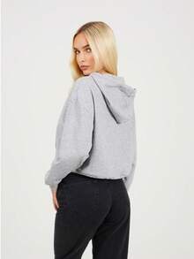 brave soul 短款标语连帽衫