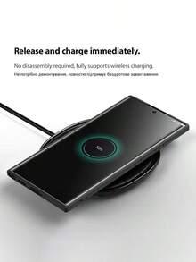 VRNOEI 适用于三星 Galaxy S24 S23 S22 S21 S25 Ultra Plus 的原装磁吸手机壳，软壳防震保护套，支持磁吸无线充电，柔软 TPU 材质，防水防摔防刮。 - 煙藍色 - 查看 4