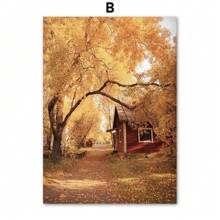 1pc Wall Arts Posters Optional Frame Animals Travel Modern Quotes Frameless Harvest Autumn Pumpkin Squirrel Fall Wall Art Canvas Painting Nordic Posters And Prints Wall Pictures For Living Room Decoration ,Wall Art With Frame