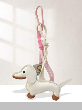 时尚博主同款腊肠犬巧克力独特个性棒球车钥匙扣包包挂饰编织挂绳手机挂饰