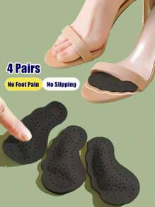 1-5 Paar lederene Vorfuß Aufkleber für High Heels, weich stoßdämpfend, schweißabsorbierend und rutschfeste Aufkleber für Sommersandalen, selbstklebende unsichtbare rutschfeste Vorfuß Pads