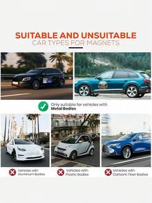 1pc Customizable Magnetic Car Sticker - Personalize With Your Own Design, High Quality, Durable And Waterproof, Suitable For Cars, Trucks, Great For Business Advertising, Also An Ideal Choice For Birthdays, Holidays And Other Occasions - Multicolor - View 4
