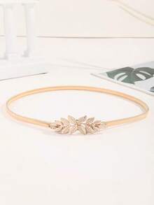 1pc Elastic Thin Waistband, Waist Chain Dress Decoration, Stretchy Metal Cincher For Skirts, Minimalist & Versatile - Multicolor - View 11