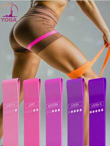 1PC/2PCS/3PCS/5PCS TPE Resistance Bands Set For Yoga Pilates Gym - Women Men Portable Stretch Bands For Legs, Arms & Booty Toning, Full Body Workout Equipment With Glute Activation, Home Fitness Exercise Elastic Bands (Squat/HIIT/Travel) Gym Accessories - View 2