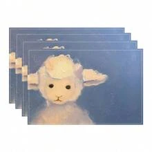 1/4/6/8/12 Stück bedruckte waschbare Tischsets aus Leinen, Oberflächenschutzmatten, Tischsets für Innen und Außen, geeignet für Feierlichkeiten, Küchen- und Esszimmerdekoration