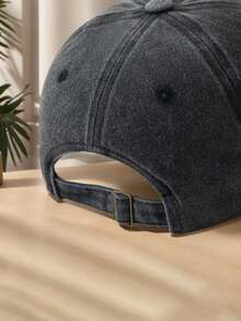 1 件复古 1967 水洗个性化时尚纯白色户外休闲运动可调节海滩印花涤纶软顶棒球帽/棒球帽，适合日常佩戴，春夏秋冬 - A - 查看 3