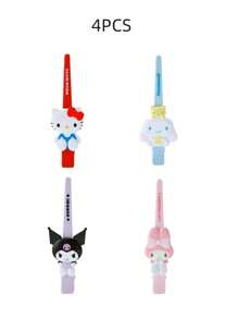 Sanrio 1/2/4/8 pezzi Fermagli per capelli Hello Kitty, My Melody, Kuromi, Cinnamoroll, parole Y2K, fermagli per capelli a forma di gatto kawaii, accessori per capelli, regali, decorazioni per il bagno, decorazioni autunnali, accessori per il ritorno a scuola