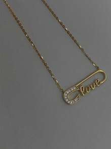 1 pieza Broche en forma de carta de amor de lujo con circonita cúbica de color dorado de cobre para mujeres, adecuado para ocasiones formales, fiestas, citas y uso diario