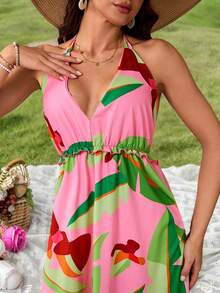 Women Long Dresses - Green - View 4