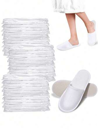 1/3/5/10 Pairs Disposable Slippers, Indoor Slippers, Plush Slippers, Disposable Hotel Slippers, Women Men Slippers For Air Travel, Guest Room, Hotel, Hotel Supplies, Cleaning Supplies, Household Gadgets, Back To School Supplies,Suitable For Travel Hotel And Home, Back To School Supplies