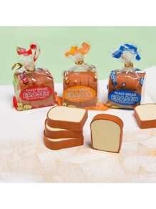 8/16/24/32 pièces Gomme en forme de toast Kawaii, gomme à crayon mignonne, gomme à pain 3D, gomme à crayon de dessin animé, outils de croquis pour peintres et artistes, fournitures pour cadeau (aléatoire)