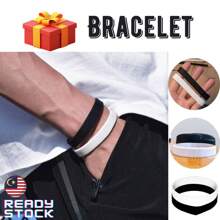 Sports Outdoor Solid Colour Silicone Bracelet, Glossy, Expansion Activity Split, Football Basketball Rugby Sports, Hand Circle Wristband, Black White Purple, Playoff Essentials