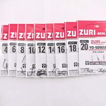 3 包 Zuri50922 鱼钩，适用于鲤鱼和梭子鱼，黑色圆形鱼钩 - 黑色 - 查看 7