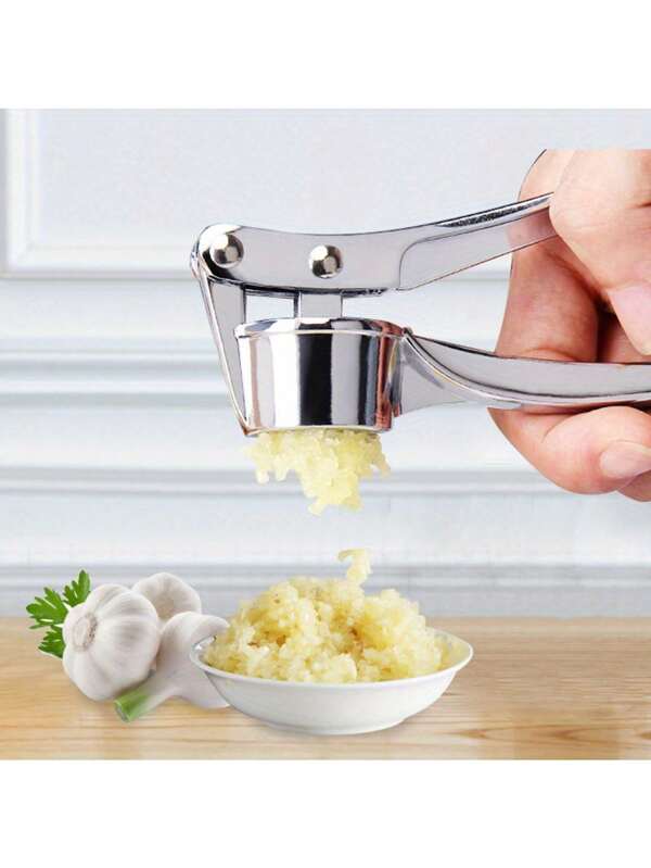 1 pièce Presse-ail en acier inoxydable haut de gamme - manuel, facile à nettoyer pour écraser l'ail et le gingembre, ustensile de cuisine durable, idéal pour une cuisine maison rapide, sans électricité nécessaire