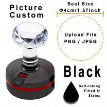 Customize Your Picture Or Logo Stamp, Teacher Encouragement Stamp, DIY Picture Stamp, 4cm/1.57in Diameter Printing, Black, Blue, Red, Green, Purple, Brown Stamp.Personalized Custom Seals For Wedding Invitations And Couples Gifts.,Stylish,Fashion,Hipster,Casual,Minimal Chic,Personalized,Customized,Custom,Unique,Guy Costumes,Capsule Wardrobe,Men Basic/Street Style,Ideal Gifts For Him,Boyfriend,Family,Friends,For Birthdays,For Vacation/Holiday,For School/Competition,For Sports/Climbing,Award & Certificate Supplies - Multicolor - View 9