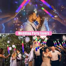 30pcs Color Changing LED Light Up Foam Sticks - 3 Modes Glow Party Supplies - For Wedding Birthday Raves Concert - Multicolor - View 10