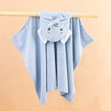 1 pièce Peignoir de bain pour bébé 80*120cm, doux et absorbant, cape de bain, peignoir de bain à capuche pour enfants, motif d'animaux de bande dessinée mignons, éléphant/canard, utilisation générale en toutes saisons