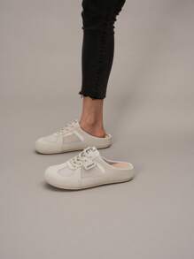 2025 Summer New Arrival Hot Selling Women Hollow Out Breathable Flat Slip On Mules Shoes, Super Soft Toe Box Backless Loafers, Casual Lightweight Sneakers For Pregnant Women & Wide Feet