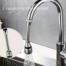1 roestvrijstalen kraanverlengstuk met anti-spatsproeier - waterbesparende keukenkraansproeier en filter, flexibele ABS-slang, eenvoudige installatie, modern design, efficiënte reiniging, keukenkraanupgrade | Moderne keukenaccessoire | Duurzame ABS-structuur, keukenkraan