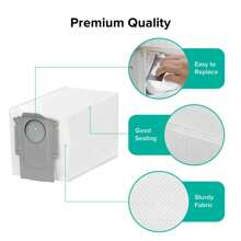 Dust Bags For Roborock S8 MaxV Ultra / P10 A7400RR / Q Revo / Qrevo Pro / Qrevo MaxV / Qrevo S / Qrevo Plus /Qrevo Master/Qrevo Slim/Qrevo Curv/Qrevo Edge Robot Vacuum Replacement Dust Bag