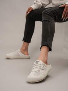 2025 Summer New Arrival Hot Selling Women Hollow Out Breathable Flat Slip On Mules Shoes, Super Soft Toe Box Backless Loafers, Casual Lightweight Sneakers For Pregnant Women & Wide Feet