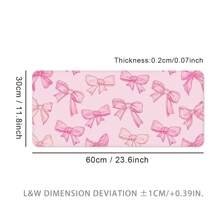 Bowknot Large Mouse Pad, Office Desk Mat, Keyboard Pad, Full Edge Locking, Anti-Slip Rubber Bottom Texture, Gaming Mouse Pad, Cartoon Pattern Back To School