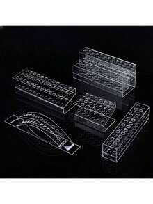 Acrylic Pen Holder Transparent Plastic Round Pen Display Stand Creative Makeup Brushes Cosmetic Storage Rack - Clear - View 3