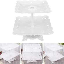 Cupcake Stands Plastic Dessert Stand Holder Serving Tray Fruit Plate For Wedding Birthday Party Fruits Desserts Candy Bar