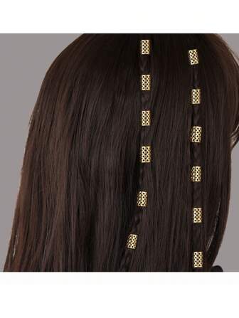 30 pièces Bandeaux à franges rhombiques Accessoires pour cheveux tressés dorés Épingles à cheveux personnalisées pour vacances de rue