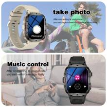 Smart Watch, Wireless Dialing/Calling, Call Reminder/Rejection, Custom Wallpaper, Multiple Sports Modes, Tracking Sports Data, Alarm Reminder, Remote Control Photography, Weather Forecast, Unisex, Suitable For Android And IOS