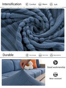 1 pieza Funda elástica para sofá, funda de cojín de tela reforzada con cobertura completa antideslizante, funda universal para sofá de 4 estaciones, decoración de habitación, cubierta protectora apta para mascotas, lavable a máquina, se ajusta a sofás en forma de L y de 1/2/3/4 plazas