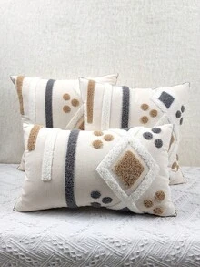 1入組幾何刺繡靠墊套不附帶墊芯 - 彩色 - 查看 6