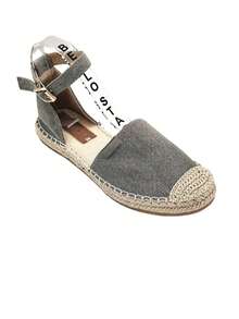 女士波西米亚风格度假平底一脚蹬鞋 - 灰色 - 查看 4