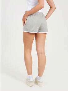 brave soul Running Shorts With Contrast Binding, Grey - Grey - View 5