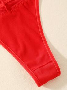 3 Stücke einfarbige, bequeme minimalistische - romantisch französische - ländlich süße - süße Unterhosen aus Gewebe mit Spitzenbesatz für Frauen, Frühling/Sommer/Herbst/Winter